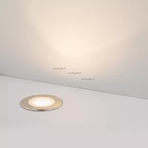 Встраиваемый в дорогу светильник Arlight LTD-GROUND-TILT-R80-9W Warm3000 (SL, 60 deg, 230V) 024950