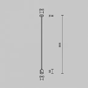 Основание на штанге Maytoni Accessories for tracks Flarity TRA159С-IPCL1-B