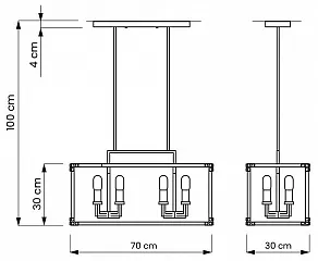 Подвесной светильник LUMINA DECO Waldorf LDP 1140-8 BK+MD