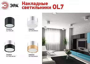 Накладной светильник Эра OL7 GX53 BK Б0048534