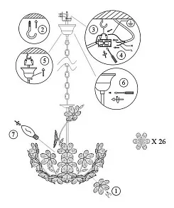 Подвесная люстра Globo Purple 5141