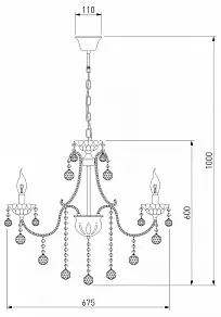 Подвесная люстра Eurosvet Ariella 10044/8 золото/прозрачный хрусталь Strotskis