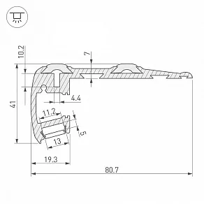 Профиль для ступеней Arlight STEP-2000 BLACK 018507