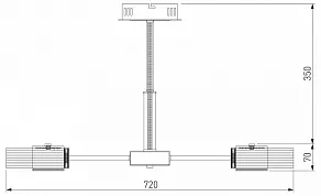 Люстра на штанге Eurosvet Jet 90244/6 черный/золото
