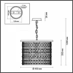 Подвесная люстра Odeon Light Raini 4844/5