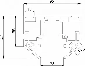 Трек встраиваемый Elektrostandard Slim Magnetic a067412