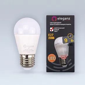 Лампа светодиодная Eleganz  E27 9Вт 4500K 1405