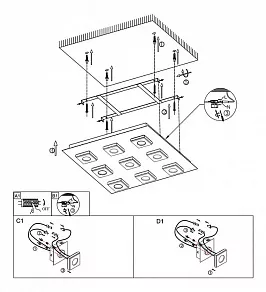 Потолочная люстра Globo Cayman 49208-9