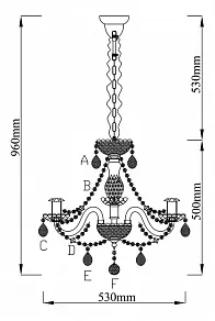 Подвесная люстра Maytoni Elegia DIA902-PL-08-G