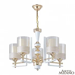 Подвесная люстра Arte Milano Florentia-6087 306087/5 Wh/Gd