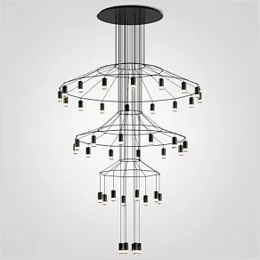 Подвесная люстра Imperiumloft Vibia Wireflow 40.1639-0