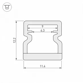 Профиль накладной Arlight WPH 023302(1)