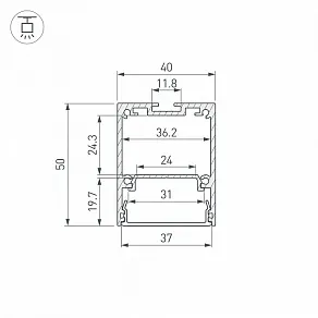 Профиль накладной Arlight LINE 053898
