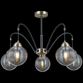 Люстра на штанге ILLUMICO  IL0433-5PSQ-79 BK AB