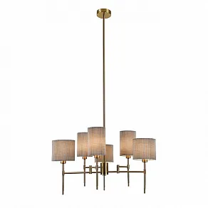Люстра на штанге Indigo Plisse 13033/6R Brass