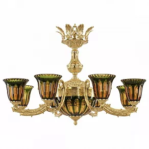 Подвесная люстра Bohemia Ivele Crystal 7112 71212P/8/210 G P2 U Amber-Green/H-1H Y8