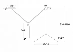 Подвесной светильник Maytoni Peso P080PL-01W