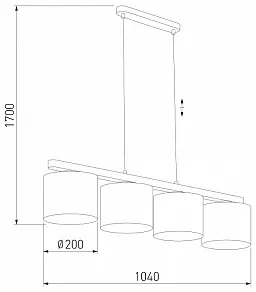 Подвесной светильник TK Lighting Troy 3271 Troy Gray