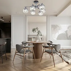 Люстра на штанге Arte Milano Napoli-9354 339354/6 CR+BK