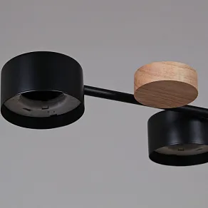 Люстра на штанге Reluce 03758 03758-0.3-10 BK+WOOD GX53
