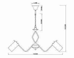 Подвесная люстра Rivoli Lattea P8 CR Б0037695