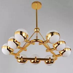 Люстра на штанге LUMINA DECO Optimus LDP 6038-9 GD