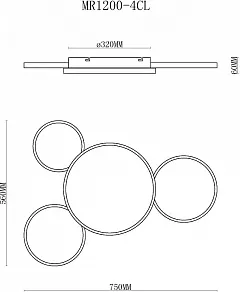 Потолочная люстра MyFar Emma MR1200-4CL