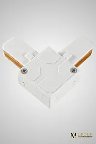 Соединитель угловой L-образный для треков накладных AM-Group AM175 AM175 WH