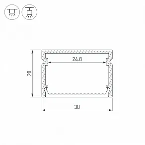 Профиль накладной Arlight LINE 062250