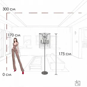 Торшер Loft it Vaille Crystal 10450F