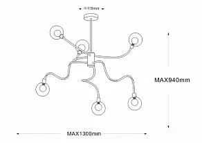 Люстра на штанге Globo Eddy 56010-6