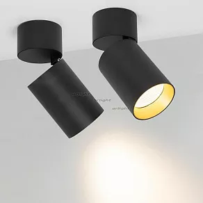 Светильник на штанге Arlight SP-POLO-SURFACE-FLAP-R85-15W Warm3000 (BK-GD, 40 deg) 027550
