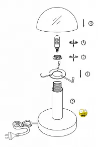 Настольная лампа декоративная Globo Otti 21934