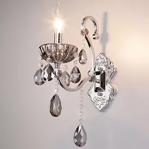 Бра Eurosvet Keira 3108/1 хром/дымчатый хрусталь Strotskis