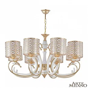 Подвесная люстра Arte Milano Florentia-1237 301237/8 Wh/Gd