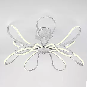 Потолочная люстра Eurosvet Nerina 90134/12 белый с серебром 85W