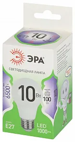 Лампа светодиодная Эра Green Line E27 10Вт 6500K LED A60-10W-865-E27 GL
