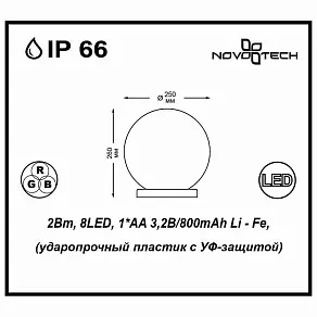 Шар световой Novotech Alice 357200