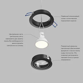 Встраиваемый светильник Denkirs Prime DK-DH2020-BK