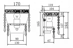 Бра Maytoni Diamant 1 A890-WB1-G