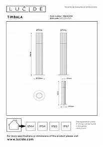Наземный низкий светильник Lucide Timbala 11841/01/30