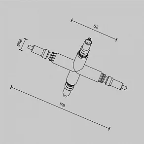 Соединитель X-образный для модульных светильников Maytoni Accessories for system Axity CA008TX-B