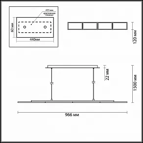 Подвесной светильник Odeon Light Super Slim 3870/60L