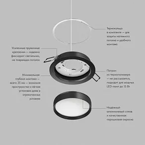 Встраиваемый светильник Denkirs RATIO DK-DH2000-BK