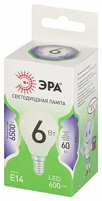 Лампа светодиодная Эра Green Line E14 6Вт 6500K LED P45-6W-865-E14 GL