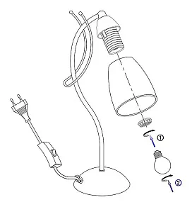 Настольная лампа декоративная Globo Bugara 60201T