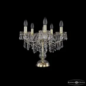 Настольная лампа декоративная Bohemia Ivele Crystal 1403 1403L/5/141-39 G