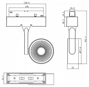 Светильник на штанге Maytoni Track lamps 3 TR024-2-10MG3K