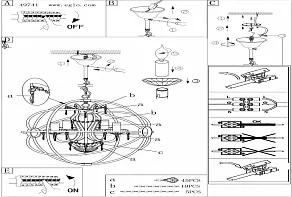 Подвесная люстра Eglo ПРОМО West fenton 49741