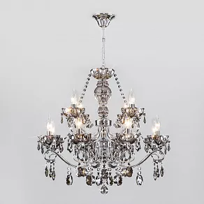 Потолочная люстра Eurosvet Teodore 10103/12 хром/дымчатый хрусталь Strotskis